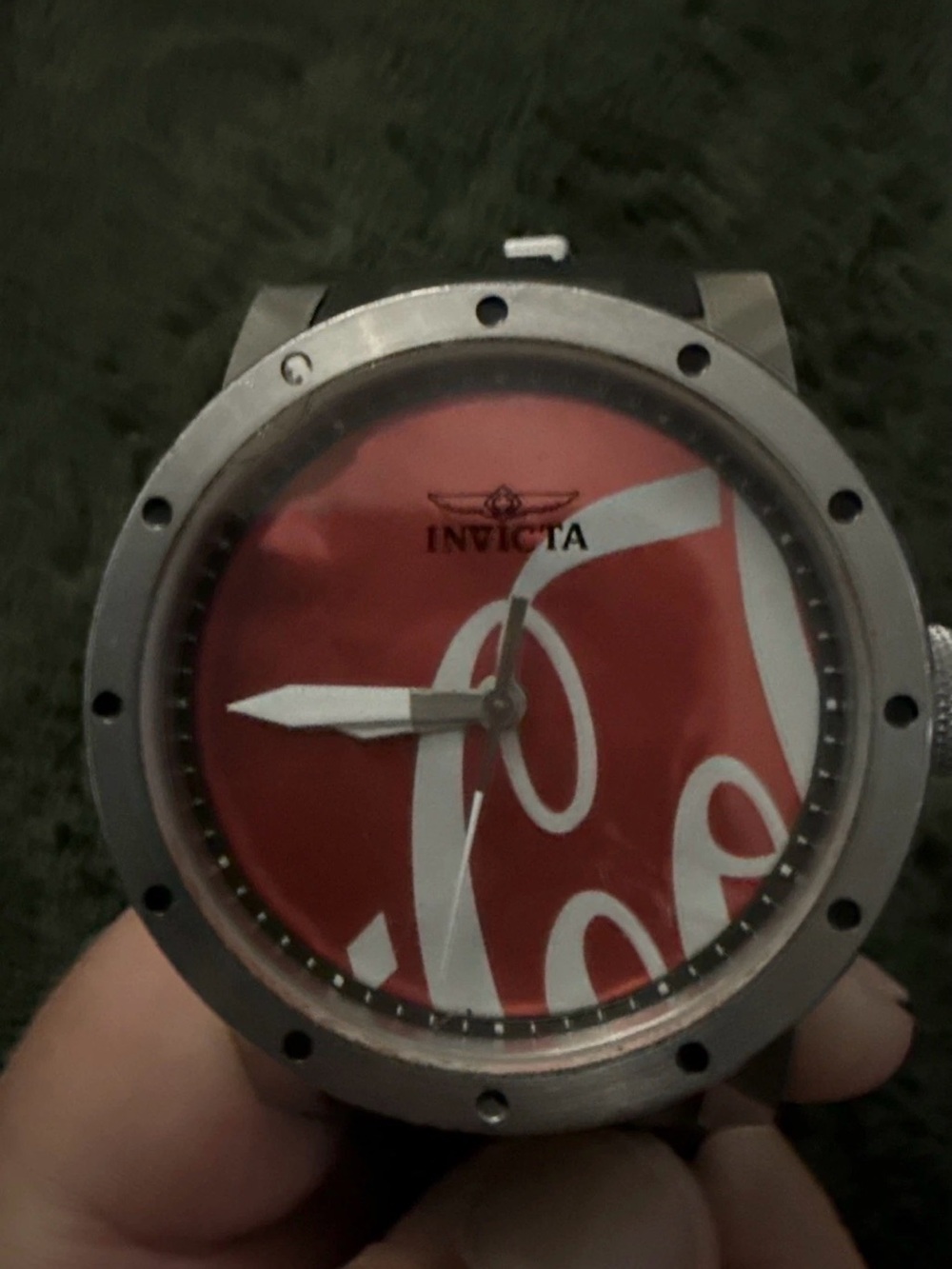 Invicta Coca Cola Red Dial Stainless Watch - Bold Red Branding